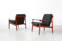 Easy Chairs by Grete Jalk for Glostrup