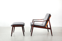 Easy Chair mit Hocker von Hartmut Lohmeyer für Wilkhahn