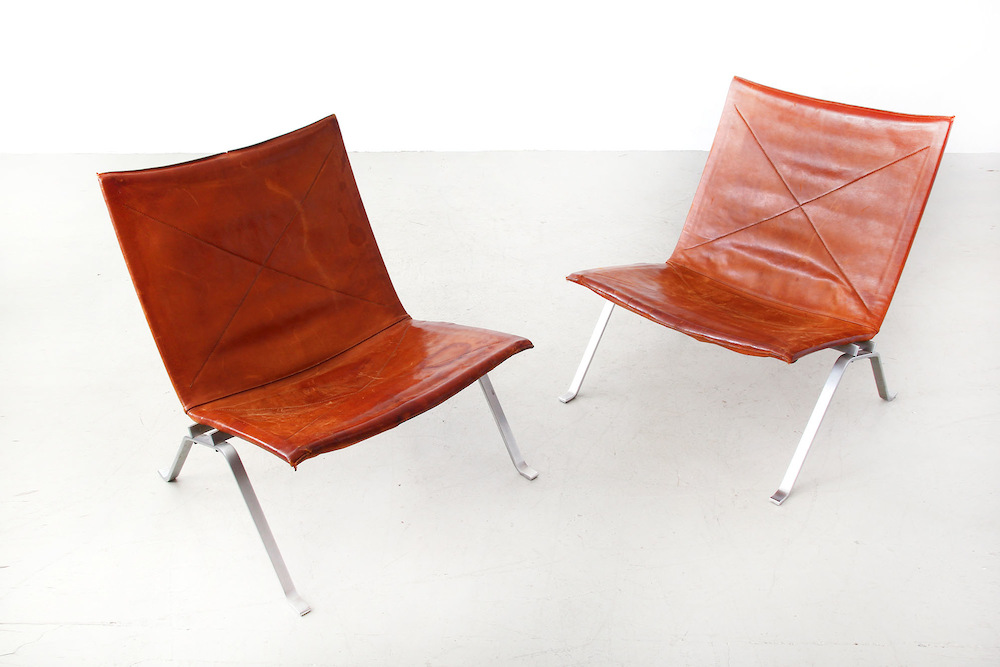 Lounge Chairs PK22 by Poul Kjaerholm for E. Kold Christensen