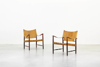 A pair of Lounge Safari Chairs